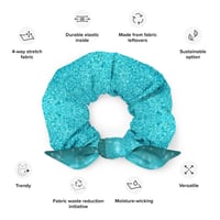 Image 5 of Turquoise Birdbath Hair Scrunchie
