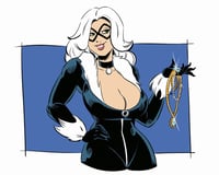 Image 1 of Black Cat  Burglar Print