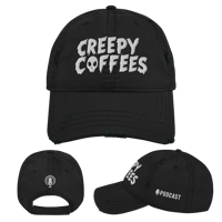 Image 1 of CREEPY COFFEES EMBROIDERED DISTRESSED DADS HAT