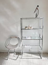 Image 2 of ESTANTERIA VINTAGE CROMADA (1), AÑOS 80