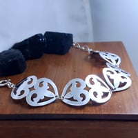 Image 2 of Fleur De Lis Heart Bracelet *Made To Order*