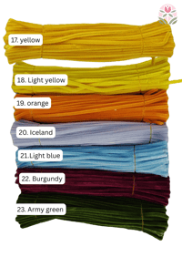 Image 5 of Fuzzy wires, 50 pieces, multiple colors