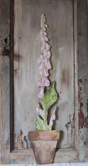 Image of Hand cut and painted Foxglove Flower Large