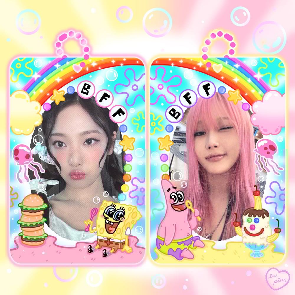 PREORDER: Bikini Bottom BFF Double Sided Acrylic Photocard Holder