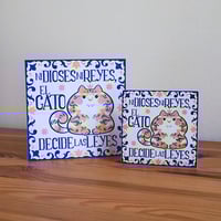 Image 1 of Baldosa Gato - Print 14x14 /Sticker 10x10