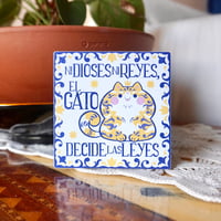 Image 3 of Baldosa Gato - Print 14x14 /Sticker 10x10