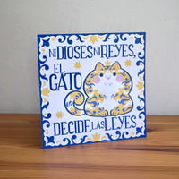 Image 2 of Baldosa Gato - Print 14x14 /Sticker 10x10