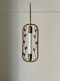 Image 1 of Swedish Pendant Light with Leaf Decoration