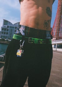 Image 3 of Blue Boyz x Lolas - 'Throw Up' PVC Belt [SAFETY GREEN]