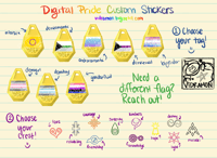 Image 1 of ♡ Digital Pride Custom Stickers ♡ (listing 2)