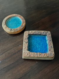 Bernard Rooke Ceramic Vide-Poche or Decorative Dish with Glass Base