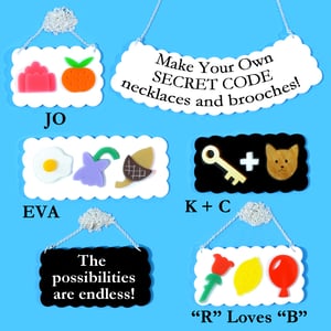 Image of Make Your Own Secret Code Necklace or Brooch