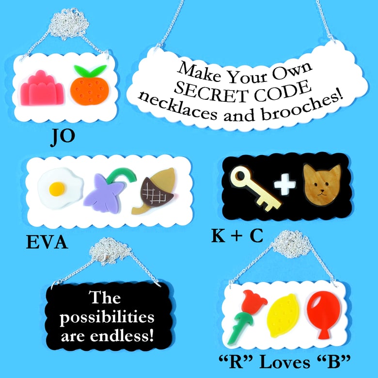 Image of Make Your Own Secret Code Necklace or Brooch