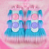 FuturistiCuties fluffy legwarmers *turquoise/pink* ♡XS/S♡
