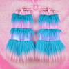 FuturistiCuties fluffy legwarmers *turquoise/pink* ♡XS/S♡