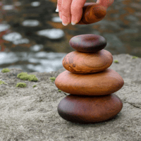 Image 2 of Stack of 5 Wood Rocks