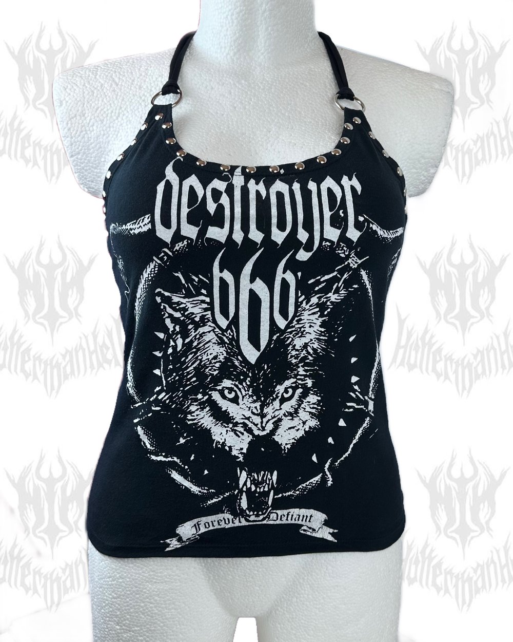 Deströyer 666 "Forever Defiant" Halter Top (SIZE L/XL)