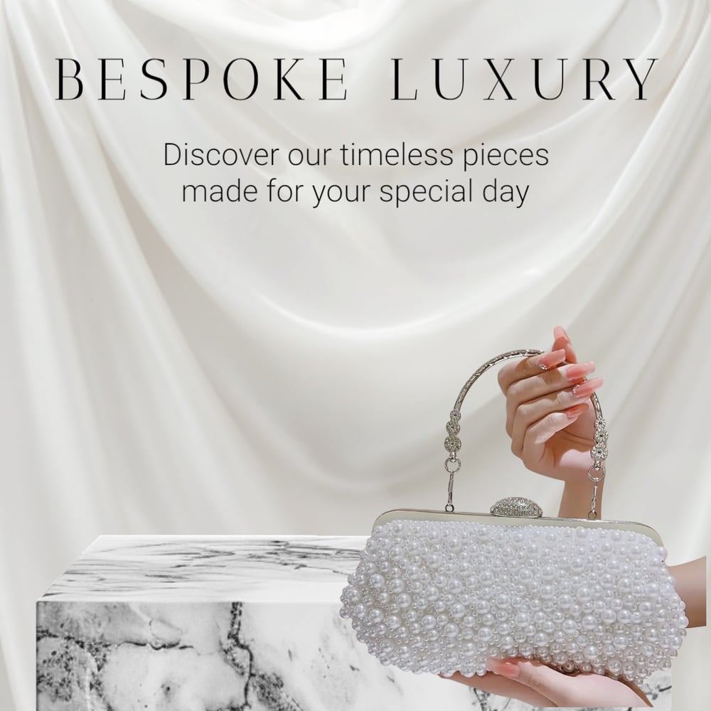 Image of Weddings & Formal Events, Handbag, Wedding Accessory, Beaded Texture, Secure Clasp Closure