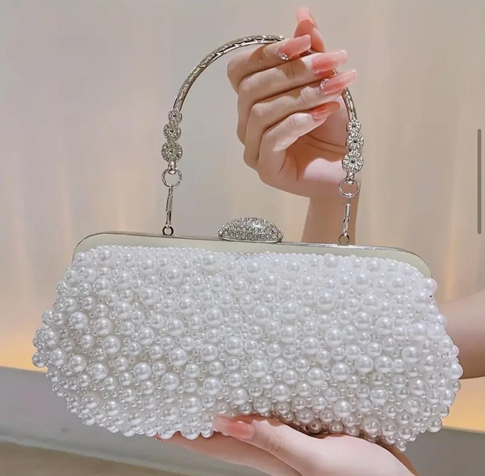 Image of Weddings & Formal Events, Handbag, Wedding Accessory, Beaded Texture, Secure Clasp Closure