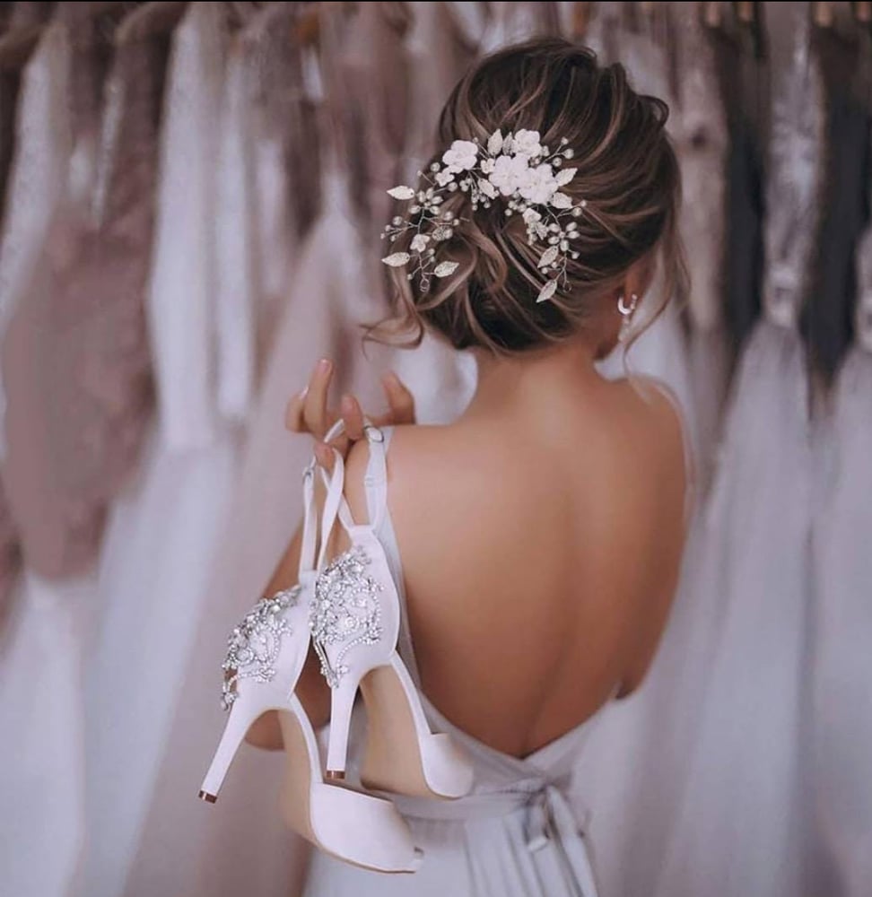 Image of Bridal Hair Vine| Wedding Headpiece|Elegant Bride Hair
