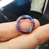 Image 2 of BIG PURPLE SWIRL BEAD 