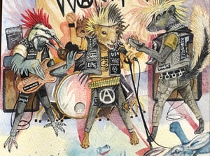 Image of "War Hog" original watercolour 