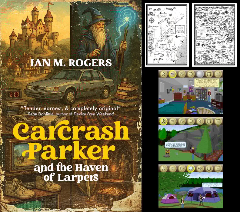 Image of PRE-ORDER: Carcrash Parker and the Haven of Larpers SIGNED w/ Five Limited Edition 4"x6" Postcards!