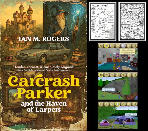 Image of PRE-ORDER: Carcrash Parker and the Haven of Larpers SIGNED w/ Five Limited Edition 4"x6" Postcards!