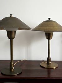 Image 2 of Brass and Glass Table Lamp, Denmark II