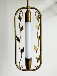 Image 2 of Swedish Pendant Light with Leaf Decoration