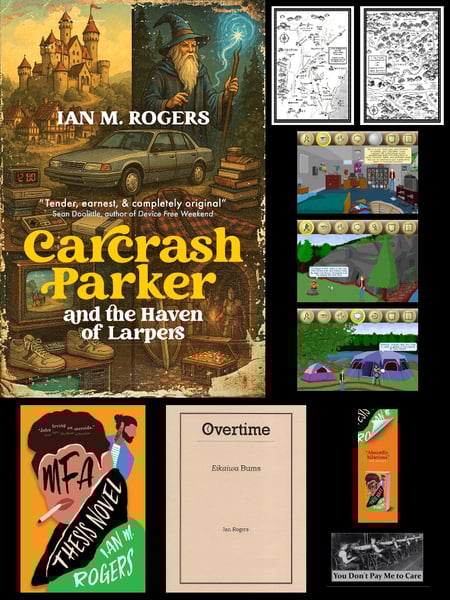 Image of PRE-ORDER: Carcrash Parker and the Haven of Larpers SIGNED Copy with Everything in the Store Bundle!
