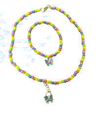 Image 2 of Butterfly Necklace and Bracelet Set