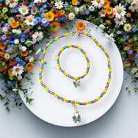 Image 1 of Butterfly Necklace and Bracelet Set