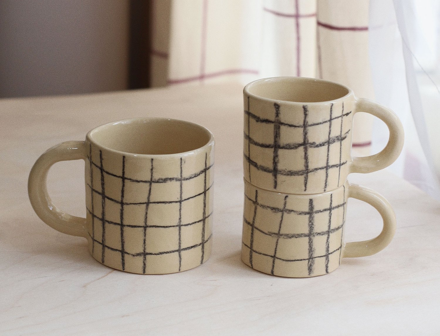 Image of BLACK GRID MUG