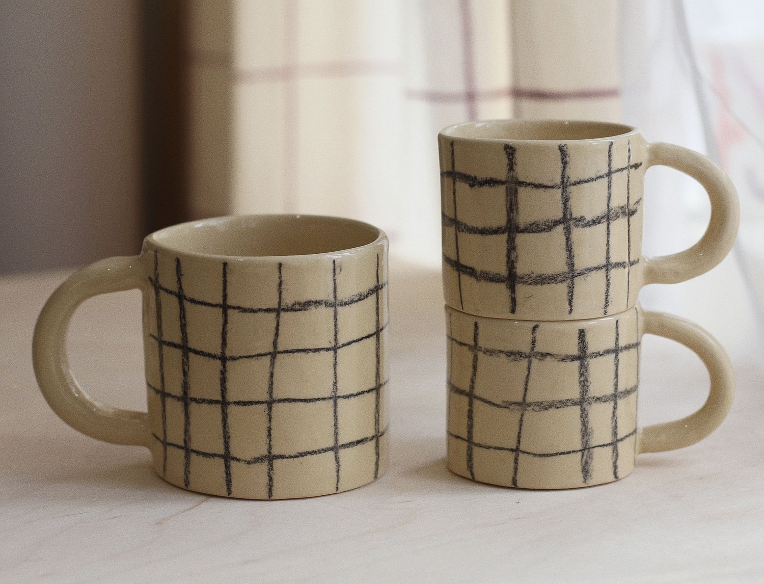 Image of BLACK GRID MUG