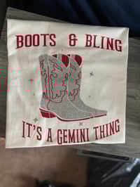 Image 2 of 👢 Boots & Bling, It’s a [Zodiac] Thing ♊ – Limited Edition Tee