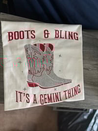 Image 3 of 👢 Boots & Bling, It’s a [Zodiac] Thing ♊ – Limited Edition Tee