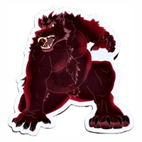 Angry Werewolf - Sticker