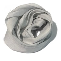 Image 6 of 10YD. SILVER STREAK  HAND DYED SARI SILK RIBBON BY COLOR KISSED SILK