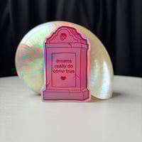 Image 2 of Strawberry Dreams Holographic Tombstone Sticker