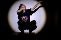 Image 10 of SOLD Giantgem - PINK Heavily jewelled Ruby heart T shirt