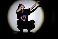 Image 17 of SOLD Giantgem - PINK Heavily jewelled Ruby heart T shirt