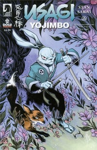 Image 1 of Usagi Yojimbo Ten Thousand Plums variant cover comic. 