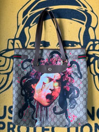 Image 1 of Authentic Vintage Gucci Tote Bag – One-of-a-Kind Art Collaboration with David Michael (Every Icon)