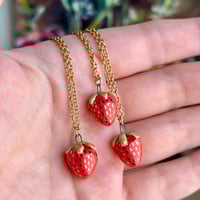 Image 2 of Ripe Strawberry Necklace