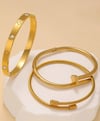 Concrete Flower Bangle Set