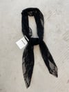 Black lace head scarf headband 