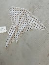  White mesh with dots triangle scarf
