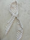 Mesh headband scarf with dost