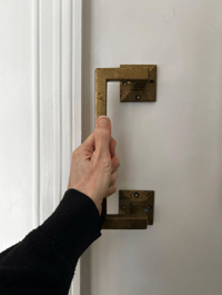 Image 2 of Set of Two Bronze Push and Pull Door Handles, Denmark